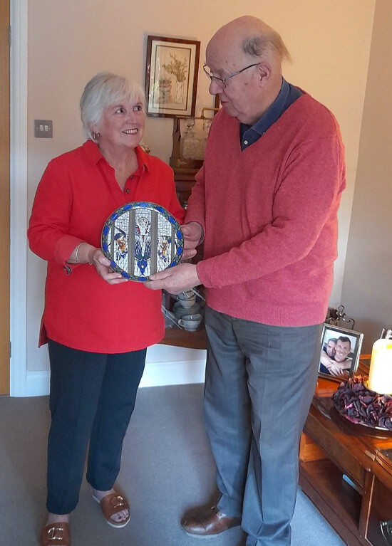 Colin Senior with the plate Colin Senior with the plate